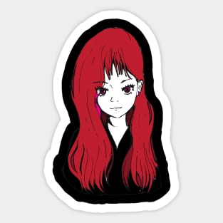 Portrait girl Sticker